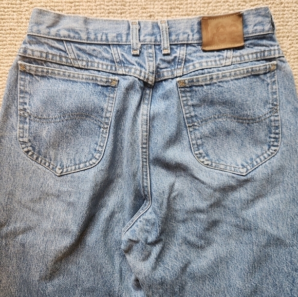 Vintage 90's Lee High Rise Jeans - 100% Cotton - Size 12 Petite - Picture 8 of 9